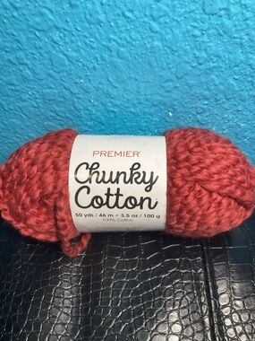 NWT Premier Chunky 100% Cotton Yarn Color: Terracotta 100g / 3.5 oz